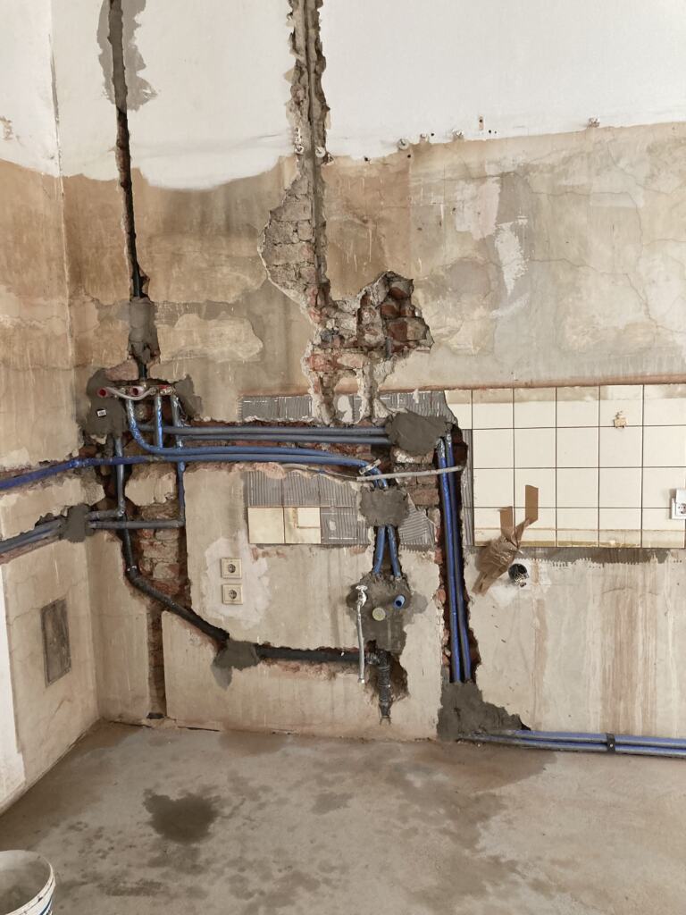 Detail einer fachgerecht ausgeführten Rohrverbindung