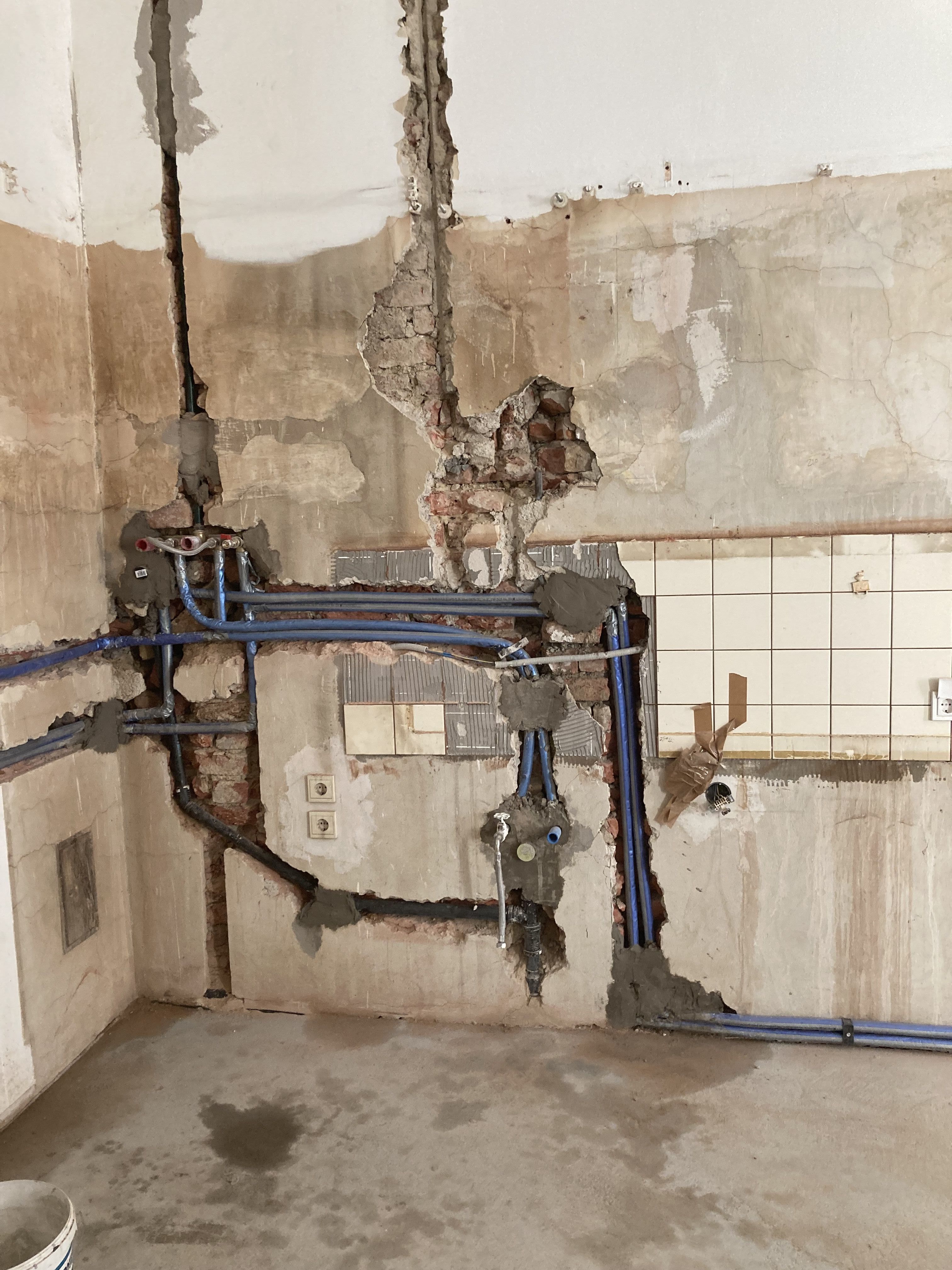 Detail einer fachgerecht ausgeführten Rohrverbindung